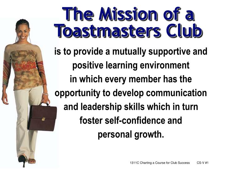 the mission of a toastmasters club