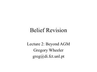 Belief Revision