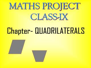 MATHS PROJECT CLASS-IX