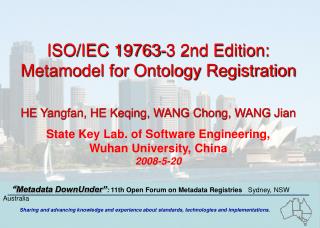 ISO/IEC 19763-3 2nd Edition: Metamodel for Ontology Registration