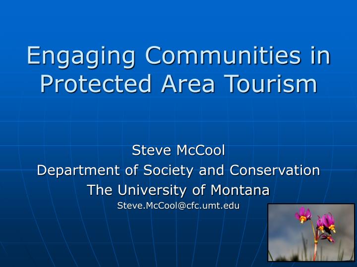 engaging communities in protected area tourism