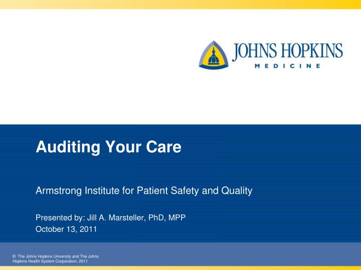 auditing your care
