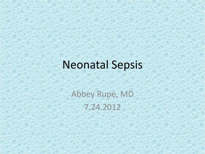 neonatal sepsis