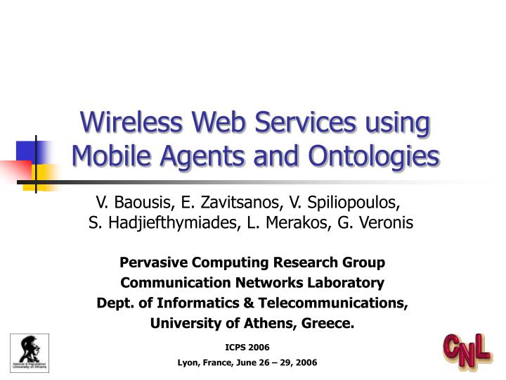 wireless web services using mobile agents and ontologies