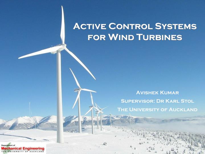 active control systems for wind turbines