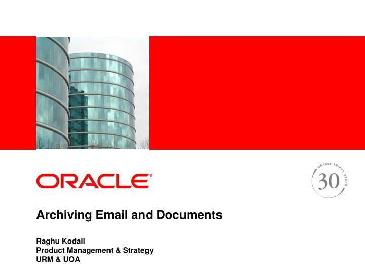 archiving email and documents