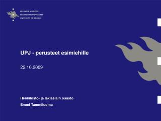 upj perusteet esimiehille