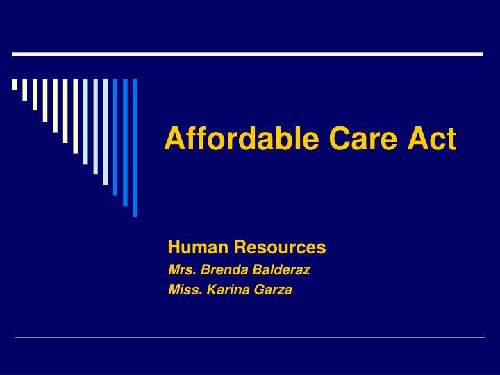 affordable care act