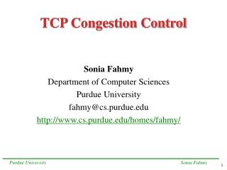 TCP Congestion Control