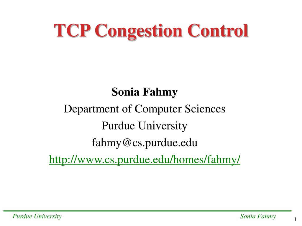PPT - TCP Congestion Control PowerPoint Presentation, free download ...