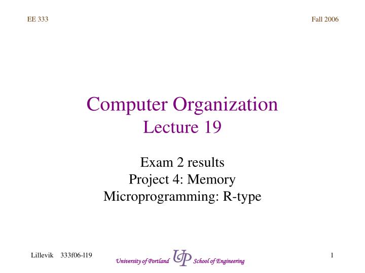 computer organization lecture 19