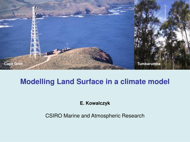 modelling land surface in a climate model