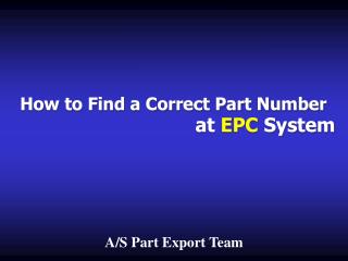 How to Find a Correct Part Number