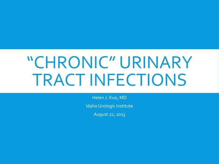 chronic urinary tract infections