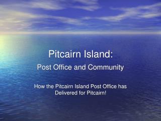Pitcairn Island: