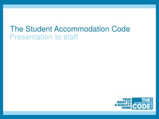 The Student Accommodation Code