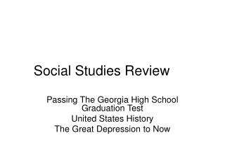 Social Studies Review