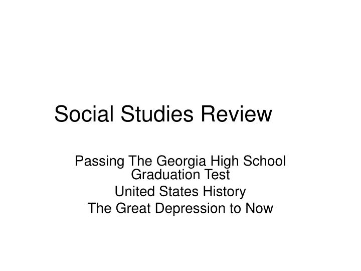 social studies review