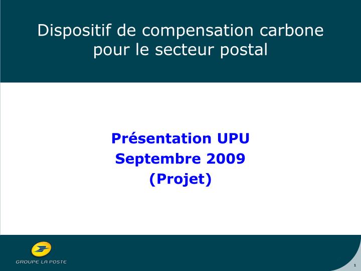 dispositif de compensation carbone pour le secteur postal