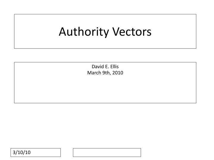 authority vectors