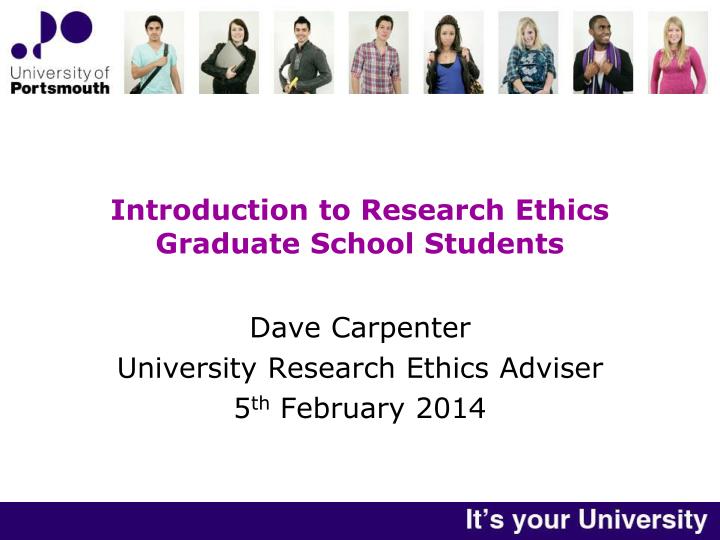 introduction to research ethics graduate school students