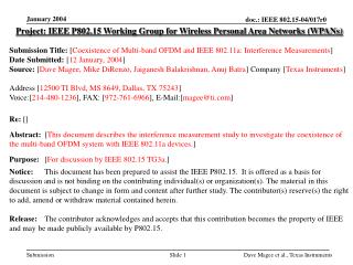 Project: IEEE P802.15 Working Group for Wireless Personal Area Networks (WPANs)