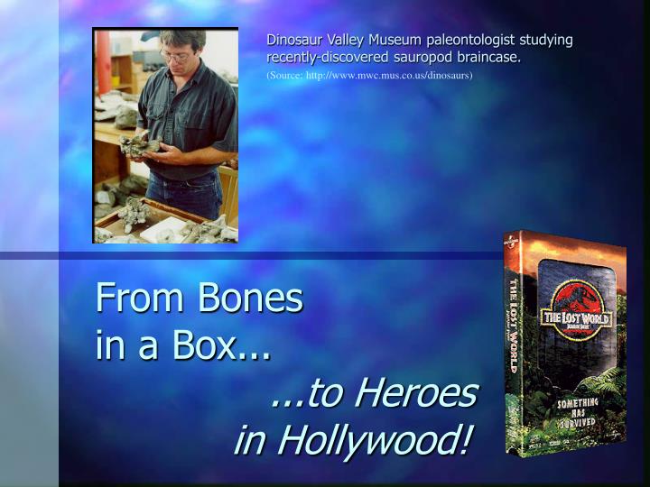from bones in a box to heroes in hollywood