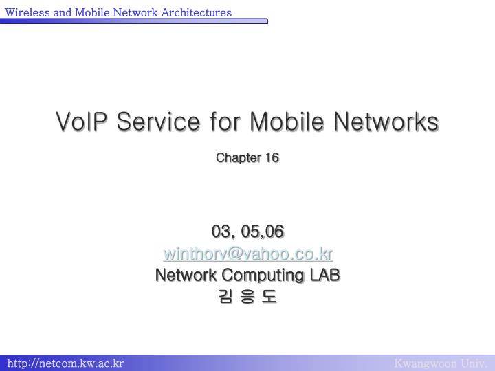 voip service for mobile networks