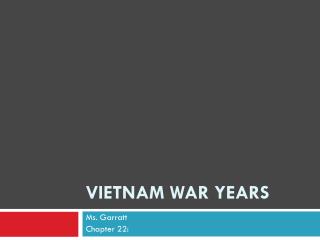Vietnam War Years