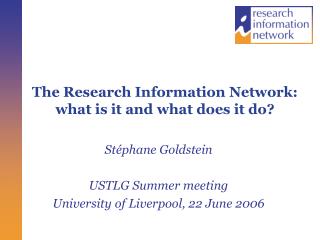 The Research Information Network: what is it and what does it do?