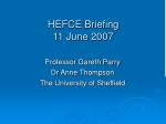 Supporting Higher Education in Further Education Colleges: HEFCE Consultation Outcomes - slide 1