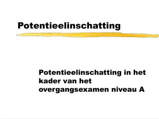 potentieelinschatting