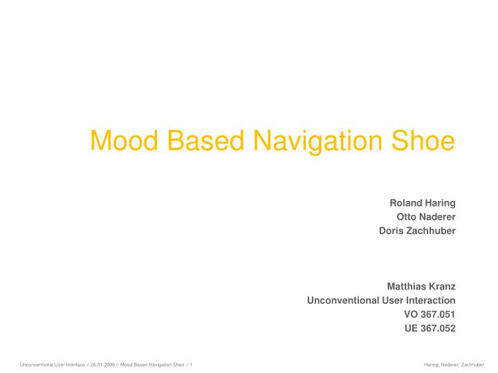 mood based navigation shoe