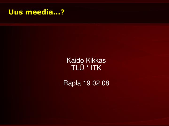 kaido kikkas tl itk rapla 19 02 08