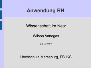 anwendung rn
