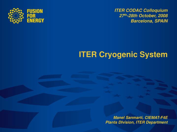 iter cryogenic system