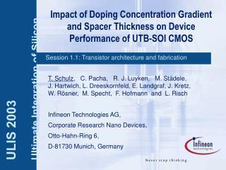 Impact of Doping Concentration Gradient and Spacer Thickness on Device Performance of UTB-SOI CMOS