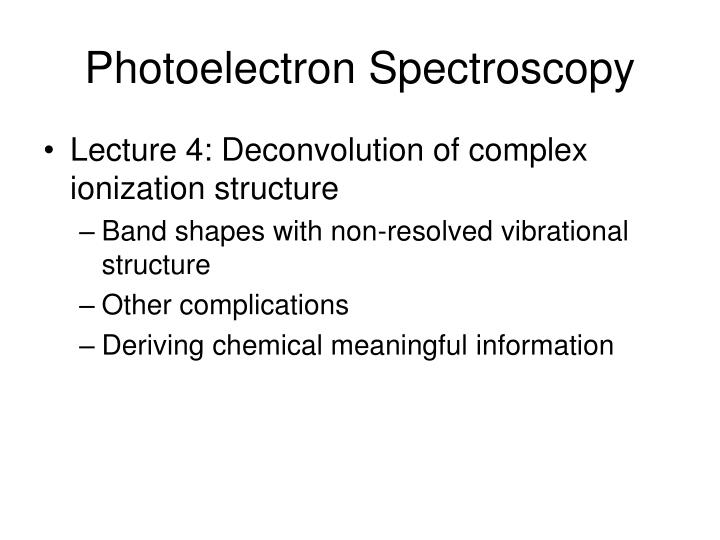 photoelectron spectroscopy