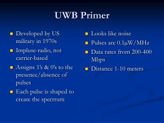 UWB Primer