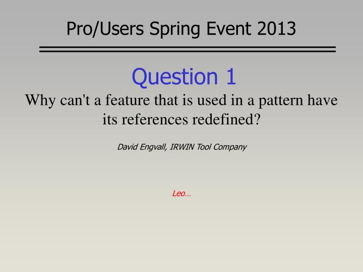 pro users spring event 2013
