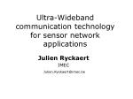 Ultra-Wideband communication technology for sensor network applications - slide 1