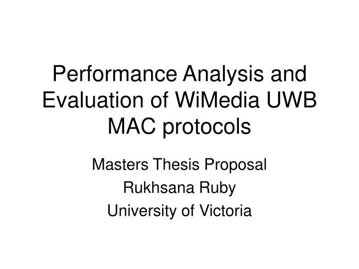 masters thesis proposal rukhsana ruby university of victoria