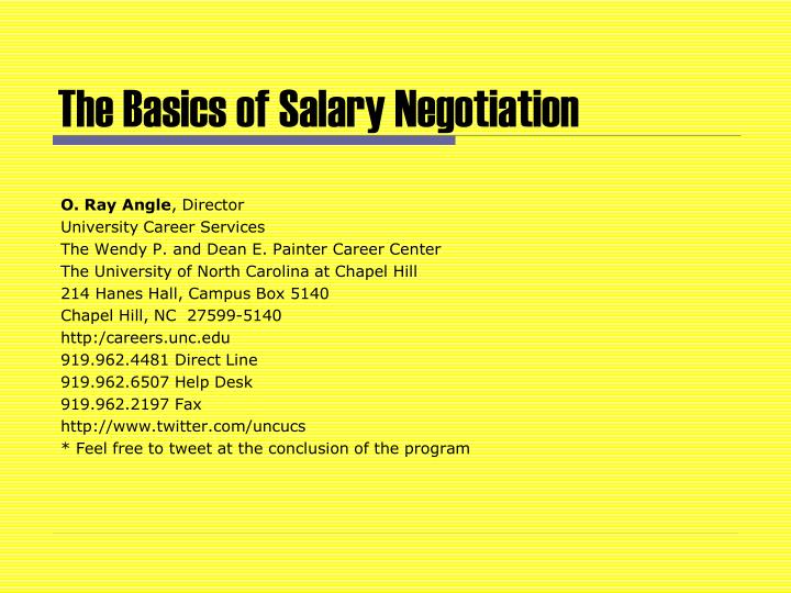 the basics of salary negotiation