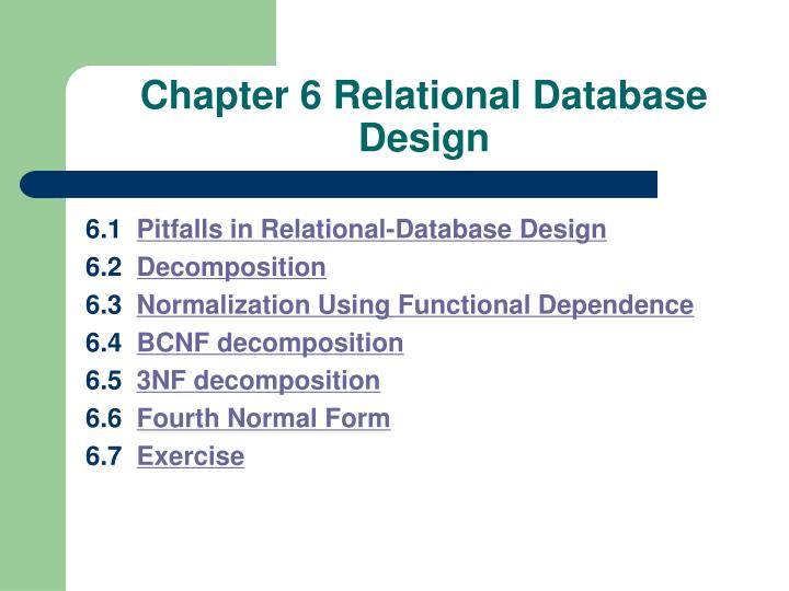 chapter 6 relational database design