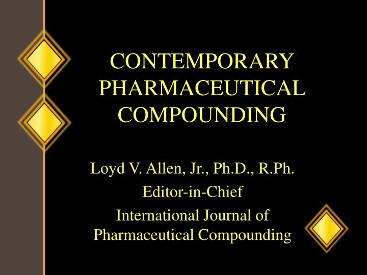 contemporary pharmaceutical compounding