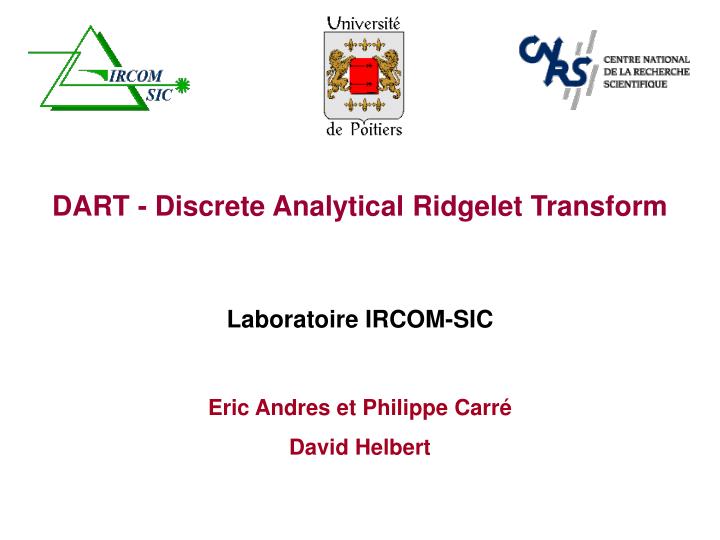 dart discrete analytical ridgelet transform