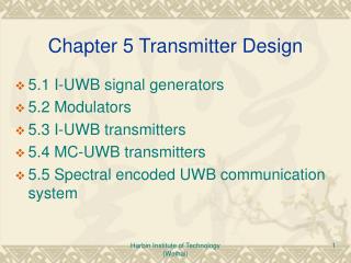 Chapter 5 Transmitter Design