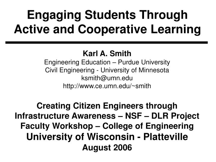engaging students through active and cooperative learning