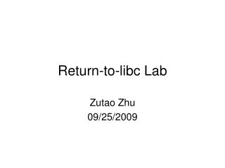 Return-to-libc Lab