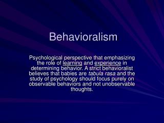 Behavioralism